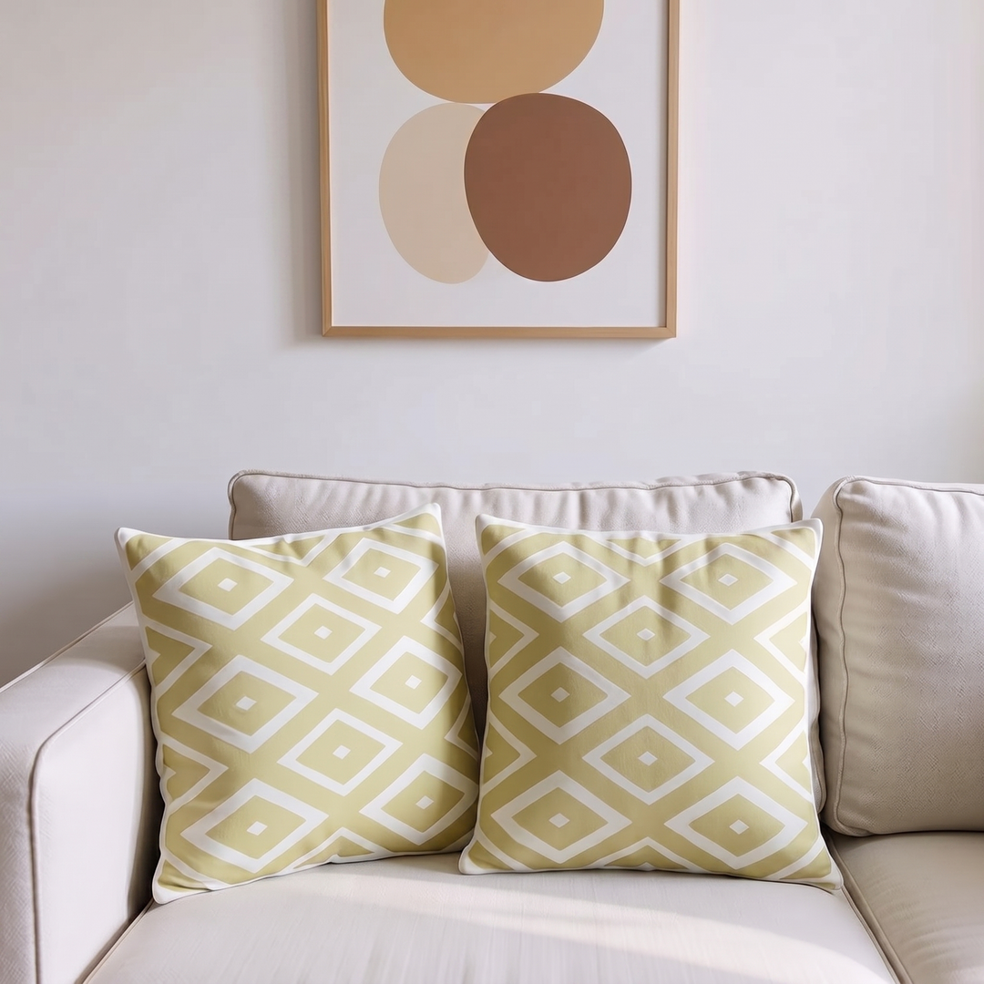 Golden Diamond Hand Sequin Cushion CoveR Pack of 2