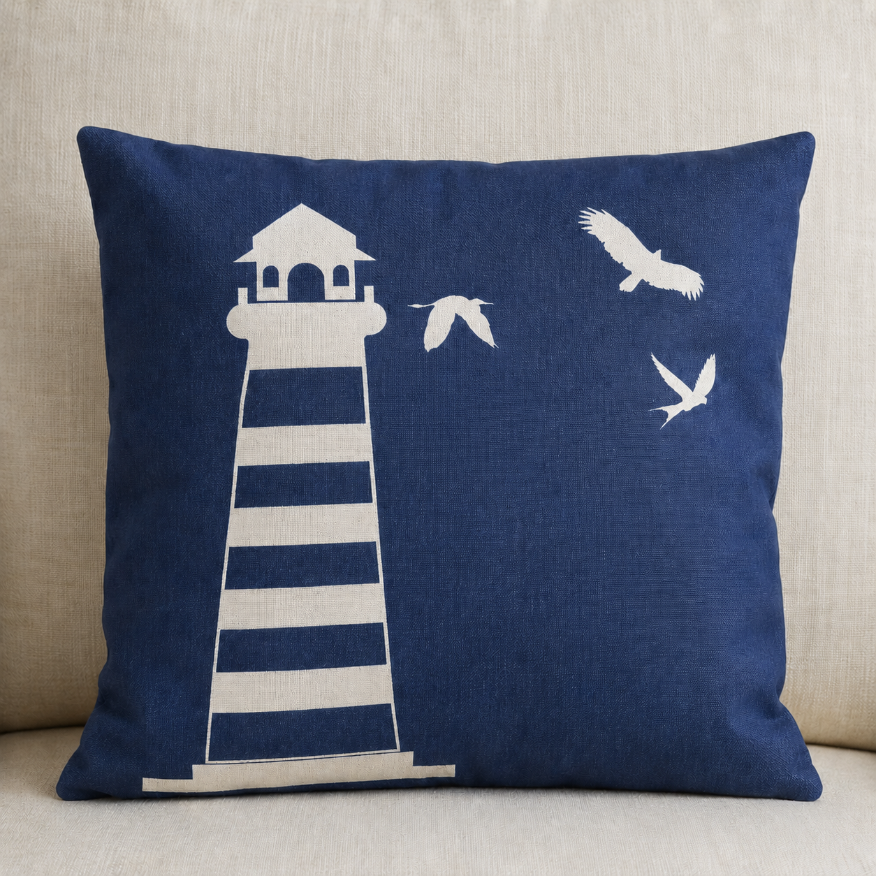 Ocean's Guide Cushion Cover With Filling