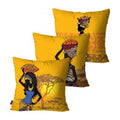 Yellow African Cushion Covers Pack of 3