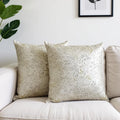 Beige Floral Cushions Cover Pack of 2