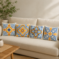 Ceramic Elegance Cushion Cover Pack of 4