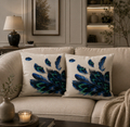 Peacock Whisper Cushions Cover Pack of 2