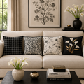Bilin Ggaier Black Cushion Cover Pack of 4