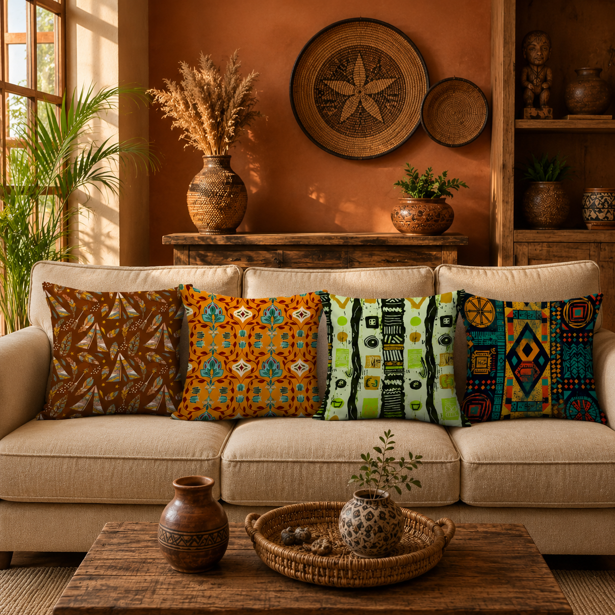 Ethereal Africa Cushion Covers pack of 4