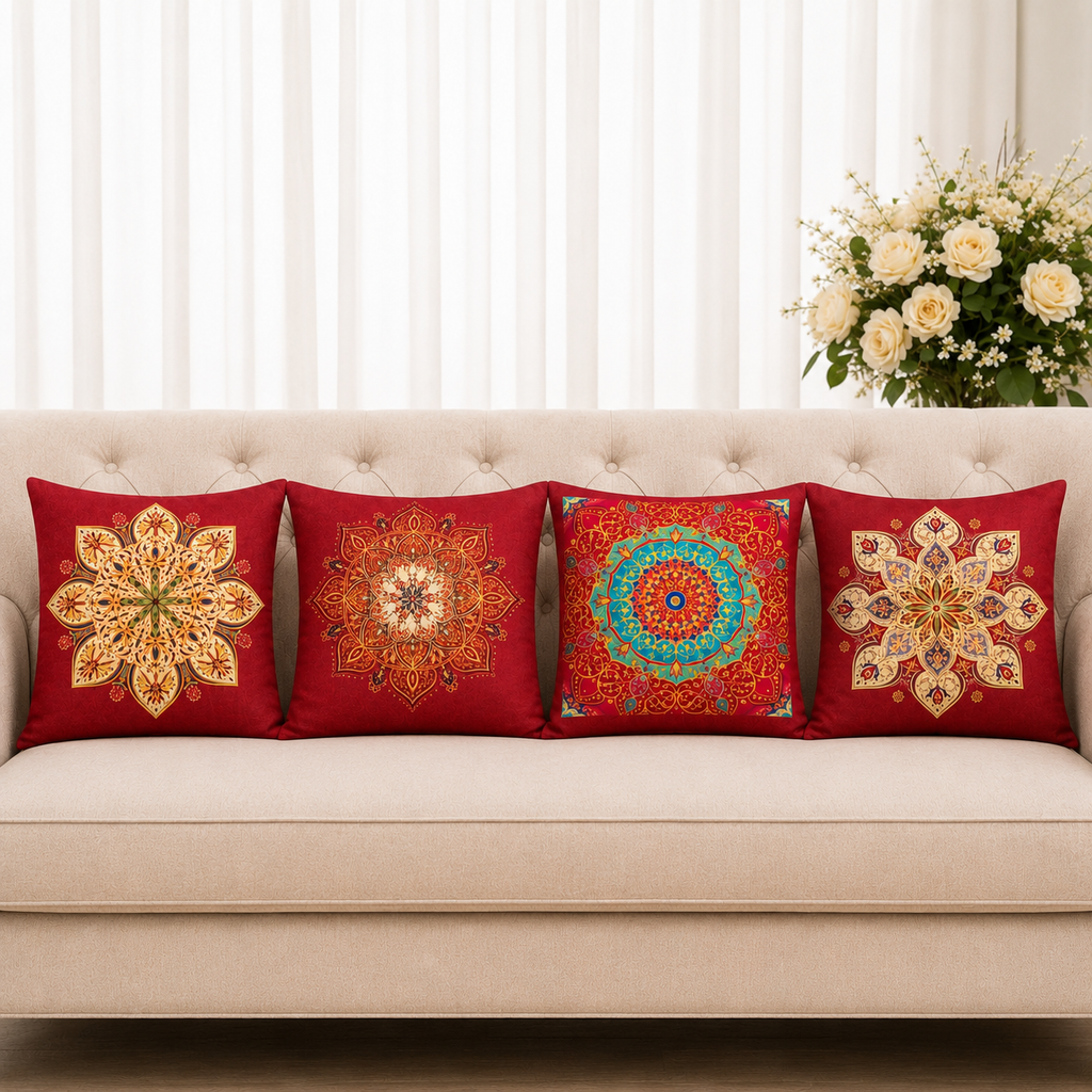Britimes Throw Cushion Cover pack of 4