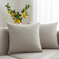 Waffle-Textured Cushion Covers Pack of 2 Grey