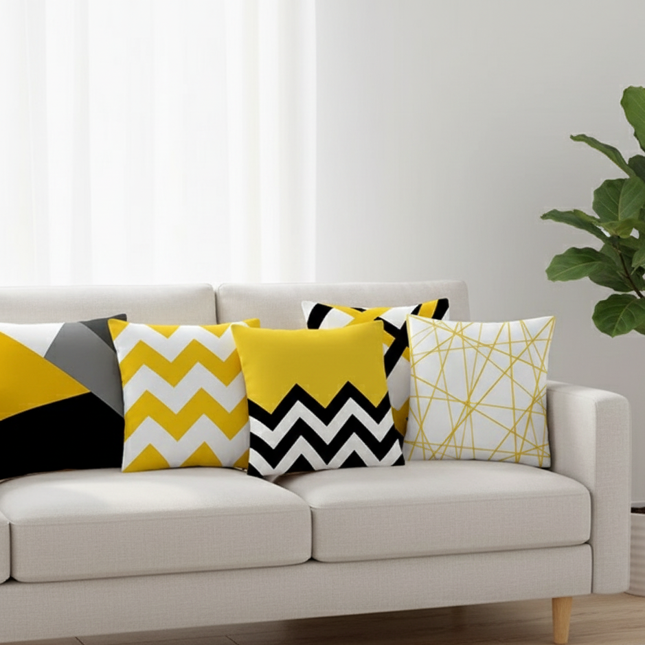 Golden collection Cushion Covers Pack of 5