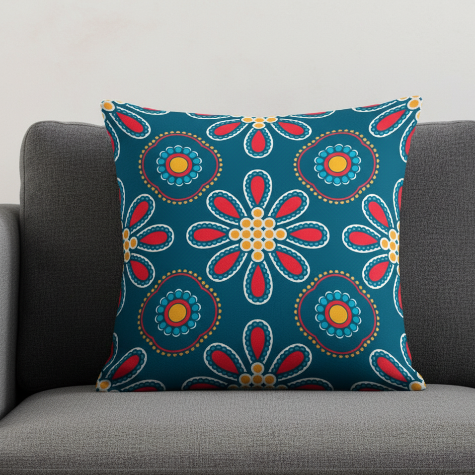 Ocean Flowers Cushion Covers Pack of 4