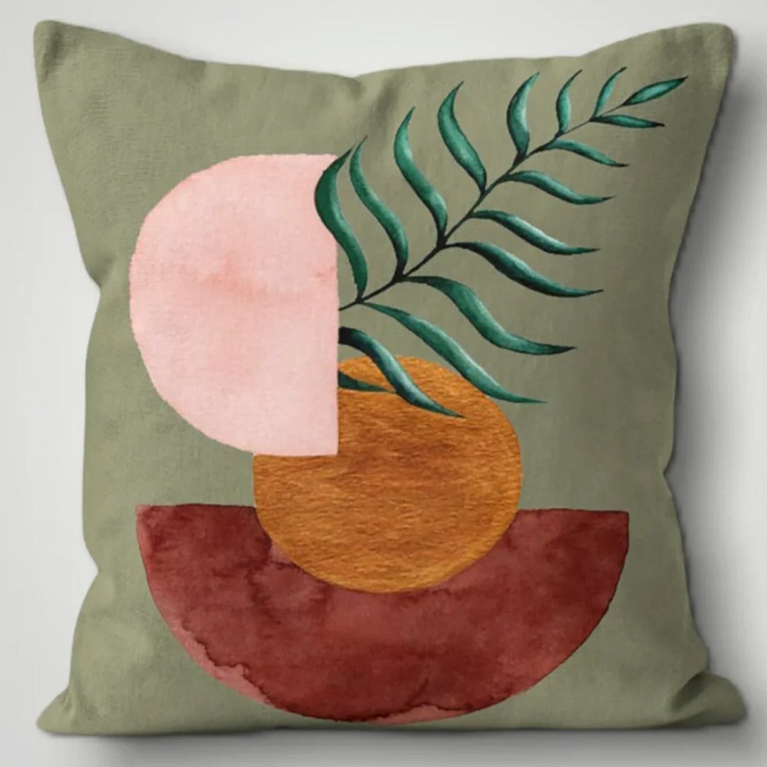 Green Boho Cushion Cover Pack of 4