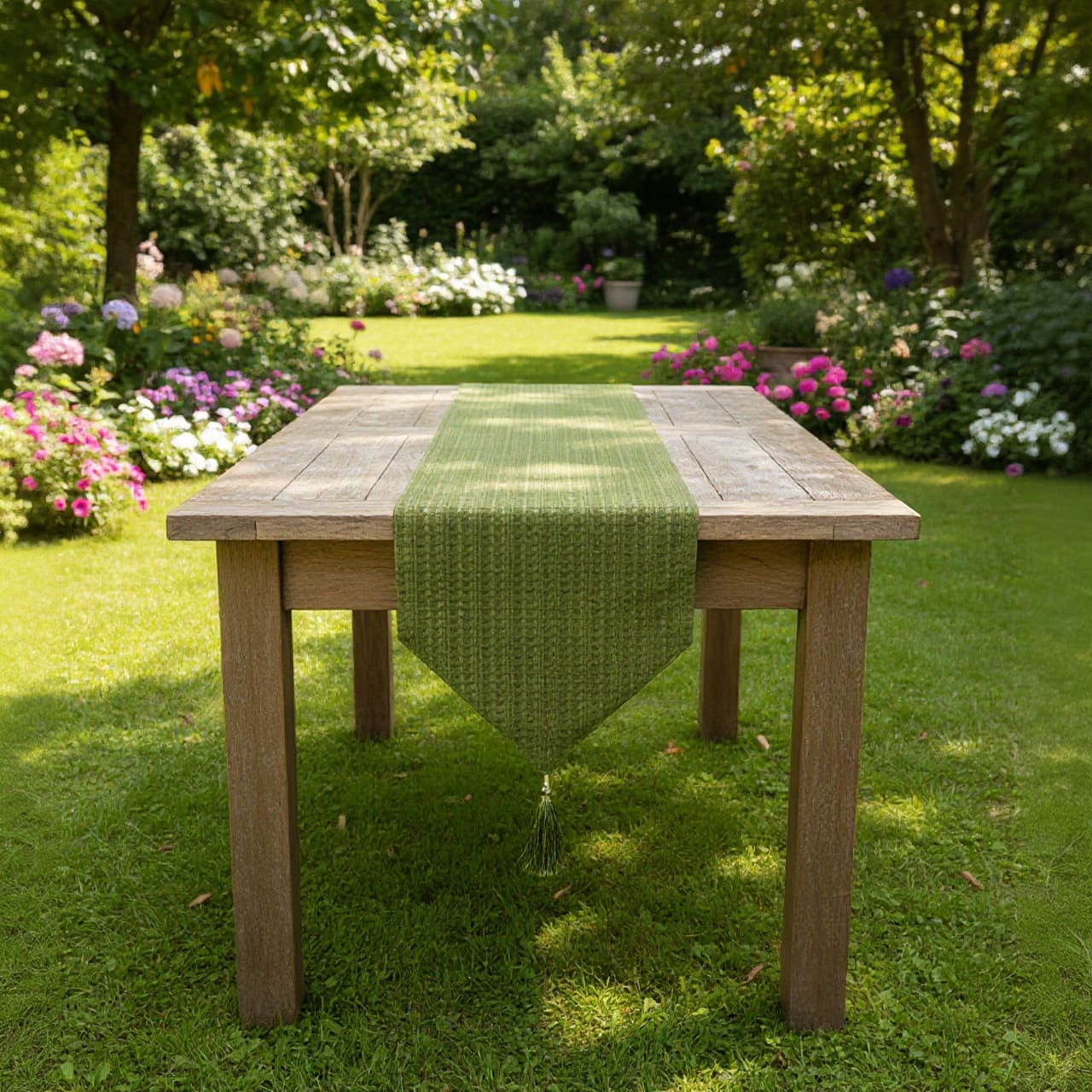 Sage textured Table Runner