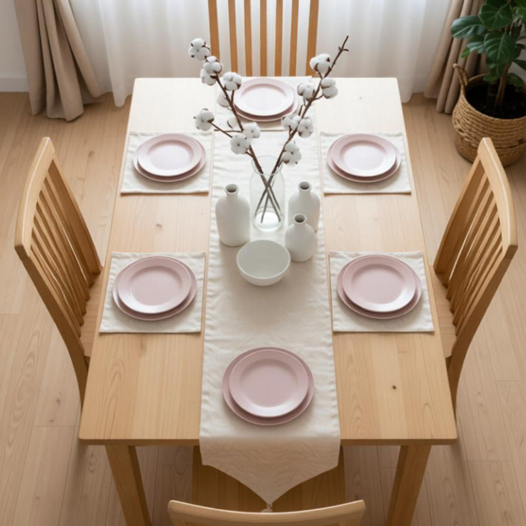 Deser Drift Table Runner With 4 Mats