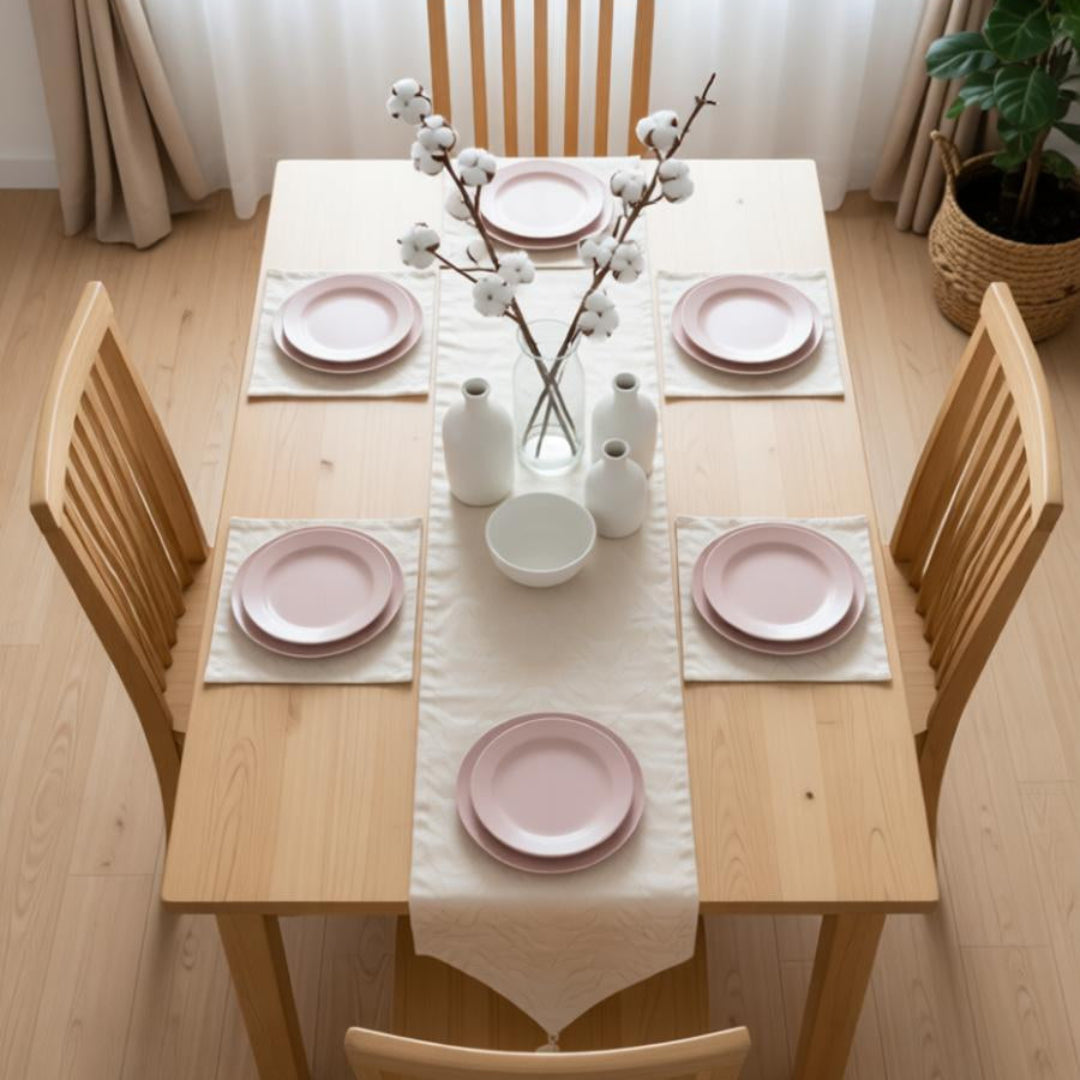 Deser Drift Table Runner With 4 Mats