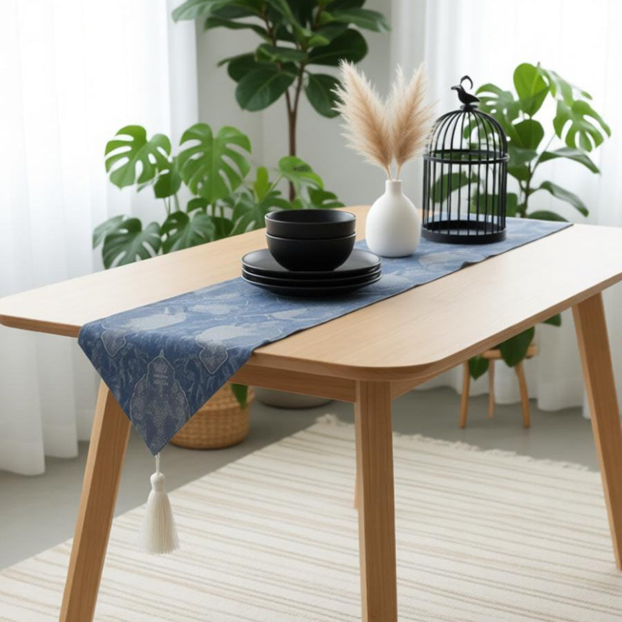 Saro Lifestyle Dining Table Runner With 4 Mats