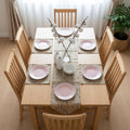 Soft Ash & Gold Table Runner With 4 Mats